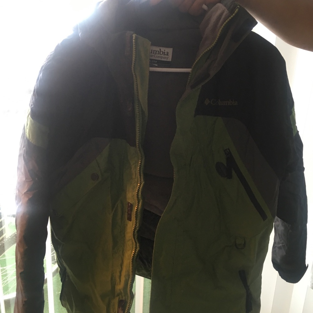 Green and Black Columbia Coat...